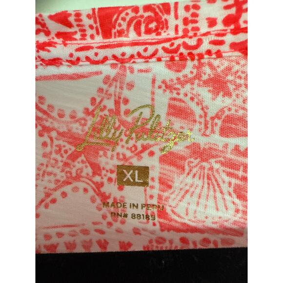 NWOT Lilly Pulitzer Etta Top Seaside Harbor Mizner Red, XL - Picture 5 of 7